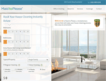 Tablet Screenshot of maidtoplease.com